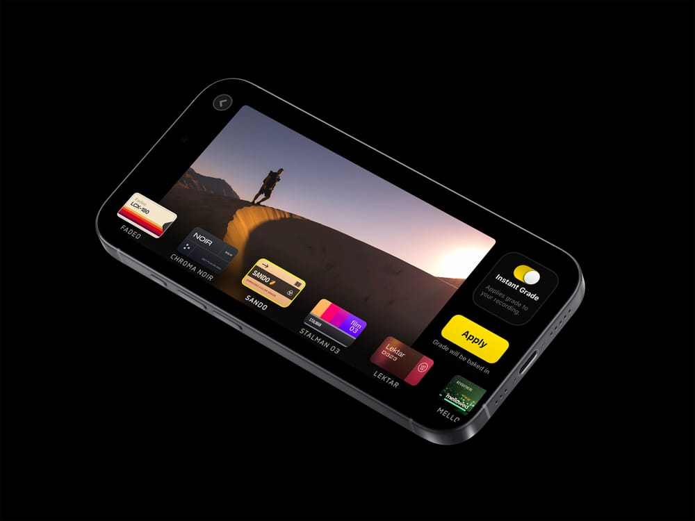 Images de l'application Kino avec étalonnage instantané