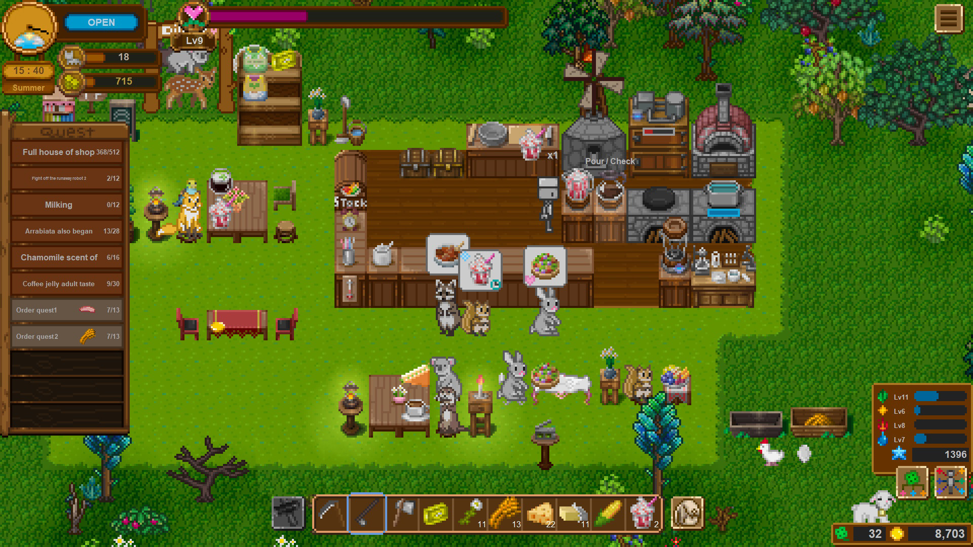 Scène de restaurant dans le jeu World End Diner Scène de restaurant dans le jeu World End Diner