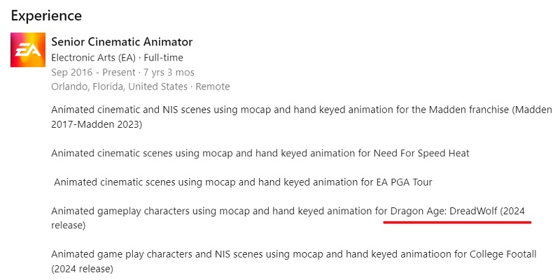 L'un des développeurs de Dragon Age : Dreadwolf a révélé une date de sortie pour ce jeu de rôle très attendu : il pourrait sortir dès l'année prochaine.-2