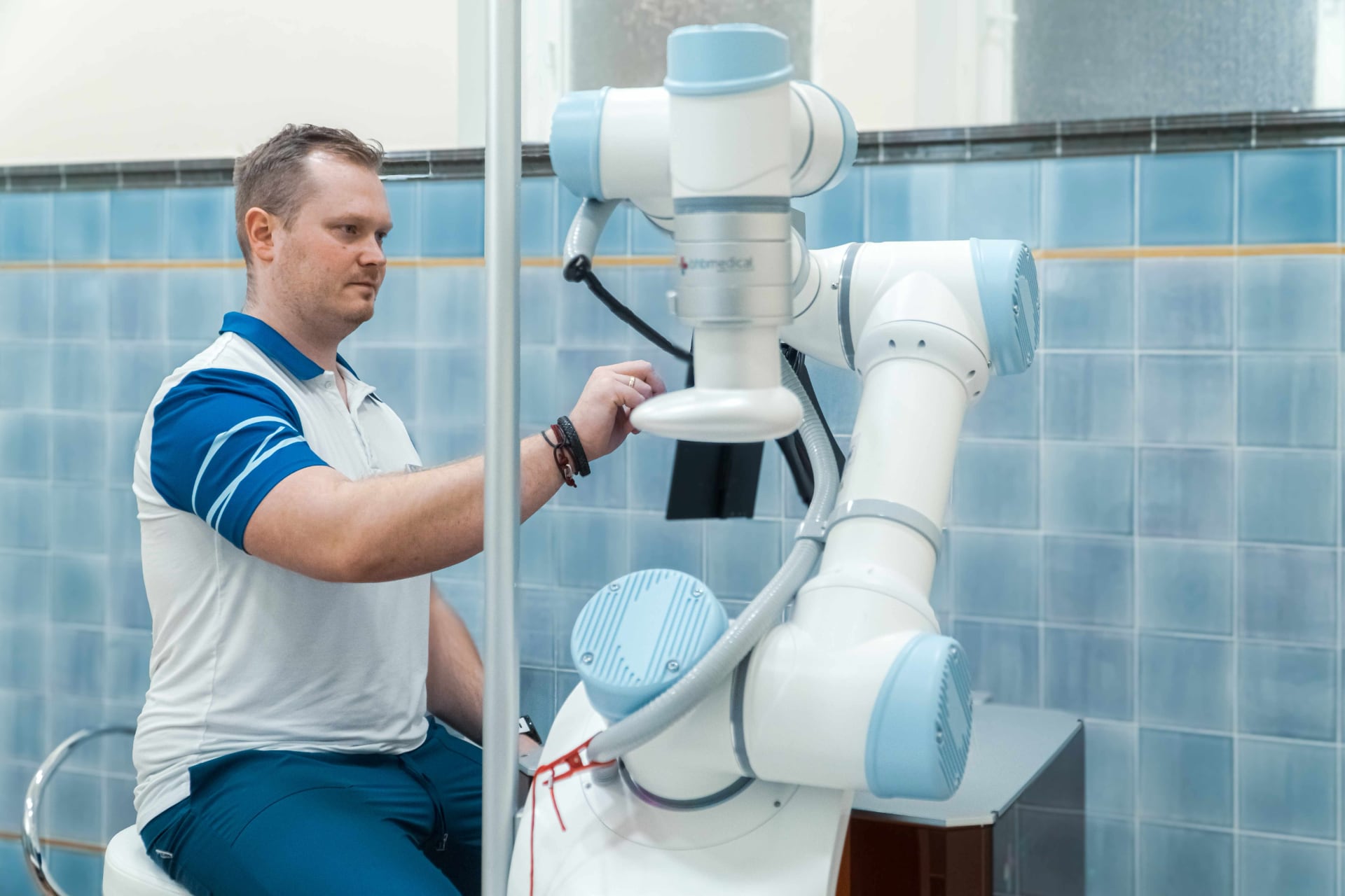 Opératrice de la masseuse robotisée Anna La masseuse robotisée d'Anna. Illustration : Hôtel Centralni Lazne