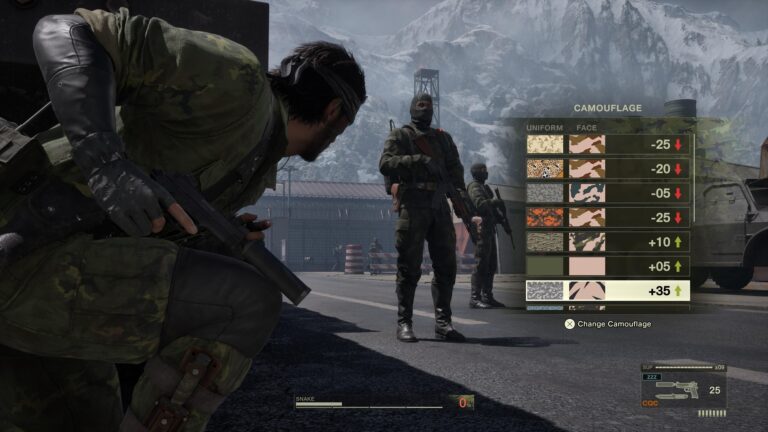 Capture d'écran de Metal Gear Solid Δ : Snake Eater - Camouflage