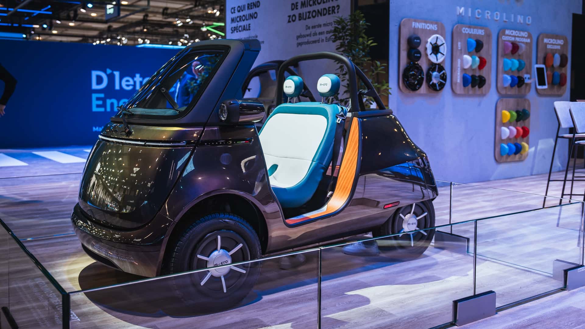 Microlino Spider au salon de l'automobile de Bruxelles 2025