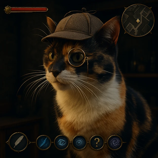 Un chat avec un monocle