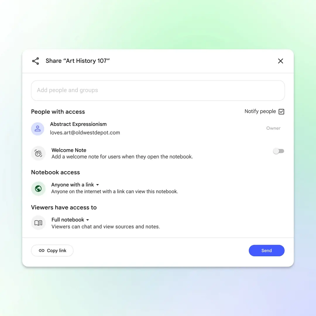 Nouvelle fonctionnalité de NotebookLM permettant aux utilisateurs de partager des notes publiquement