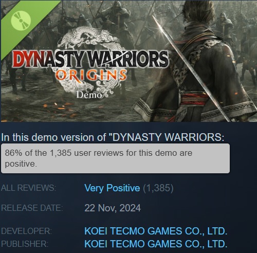 Les joueurs sont enthousiasmés par la démo d'action musou de Dynasty Warriors Origins - les développeurs proposent de la précommander-2 Les joueurs sont enthousiasmés par la démo d'action musou de Dynasty Warriors Origins - les développeurs proposent de la précommander-2
