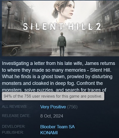Les premiers joueurs s'enthousiasment pour le remake de Silent Hill 2 : Le travail de la Bloober Team reçoit les plus grands éloges-2 Les premiers joueurs s'enthousiasment pour le remake de Silent Hill 2 : Le travail de la Bloober Team reçoit les plus grands éloges-2