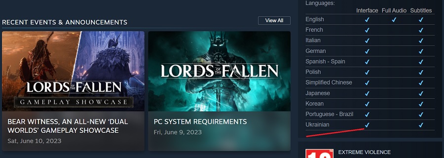 L'ambitieux jeu d'action-RPG Lords of the Fallen bénéficiera d'une localisation du texte ukrainien-2