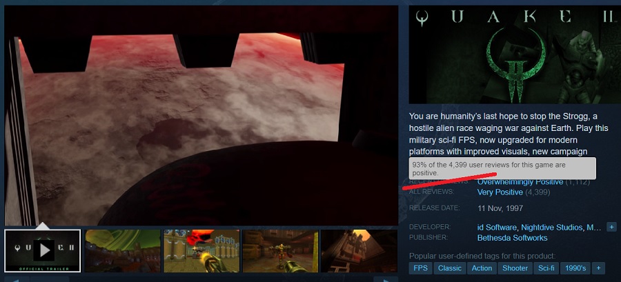 Les joueurs et les critiques sont enthousiasmés par le remaster de Quake 2. Le jeu mis à jour reçoit les meilleures notes sur toutes les plateformes-4 Les joueurs et les critiques sont enthousiasmés par le remaster de Quake 2. Le jeu mis à jour reçoit les meilleures notes sur toutes les plateformes-4