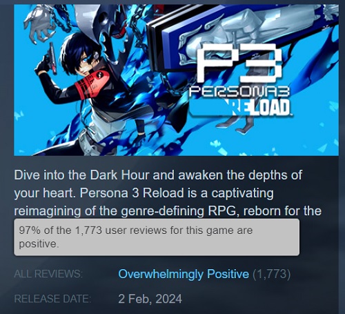 Persona 3 : Reload, le remake du JRPG culte des studios Atlus, est sorti.-2 Persona 3 : Reload, le remake du JRPG culte des studios Atlus, est sorti.-2