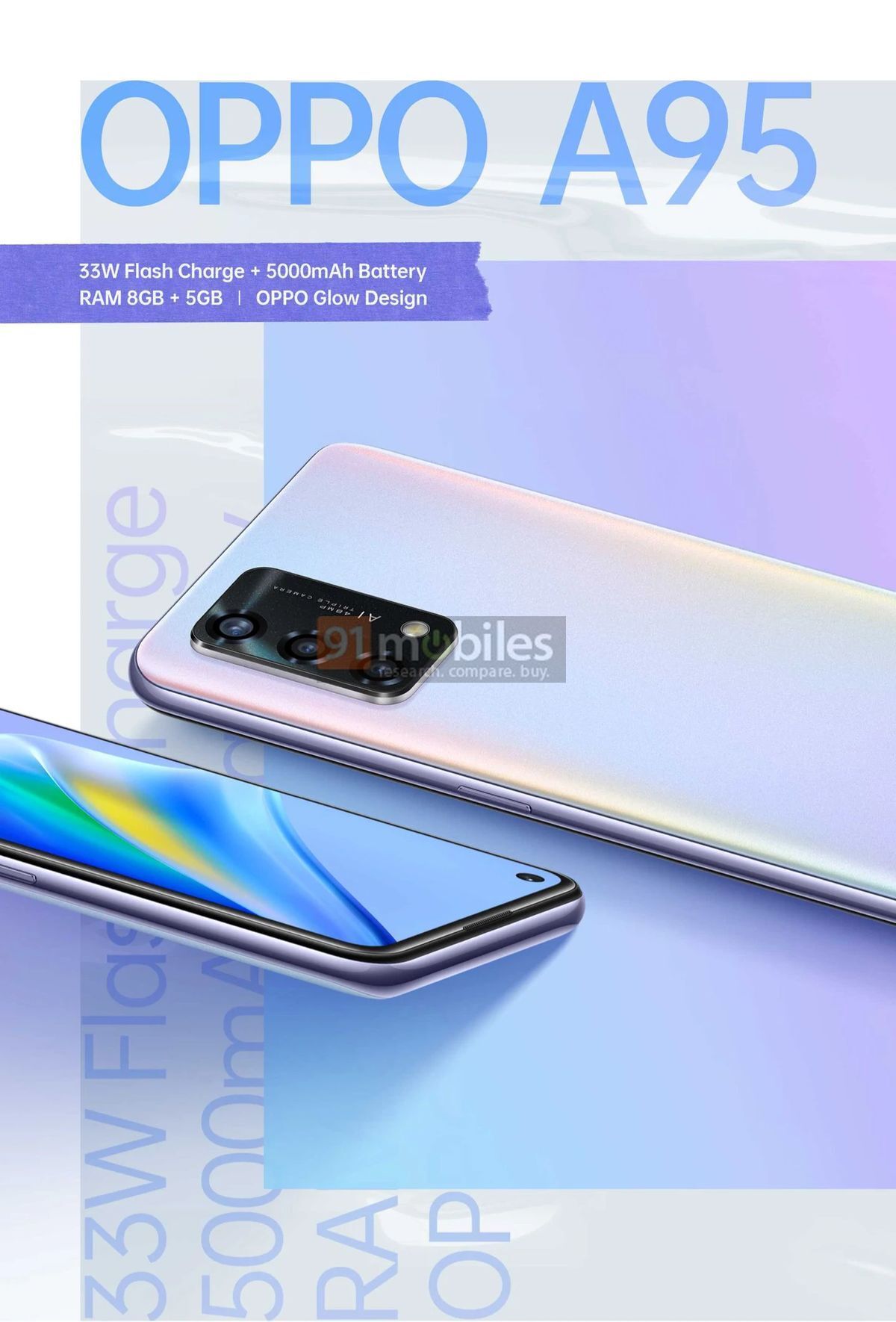 Des images de presse de haute qualité de l'OPPO A95 ont fait surface en ligne Des images de presse de haute qualité de l'OPPO A95 ont fait surface en ligne