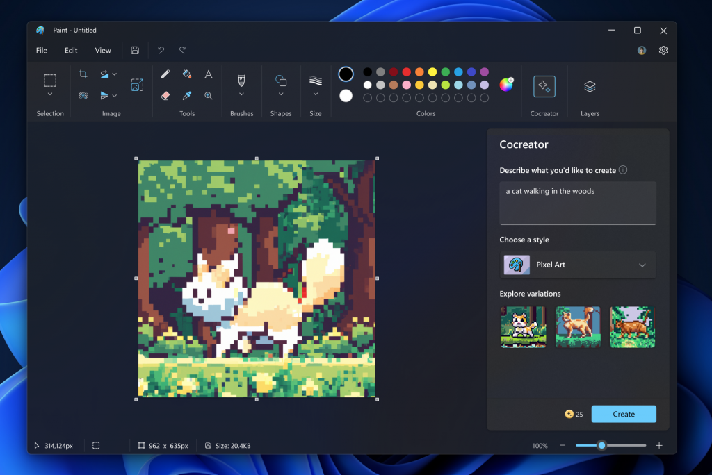Microsoft teste un générateur d'images basé sur DALL-E dans Paint pour Windows 11-2 Microsoft teste un générateur d'images basé sur DALL-E dans Paint pour Windows 11-2