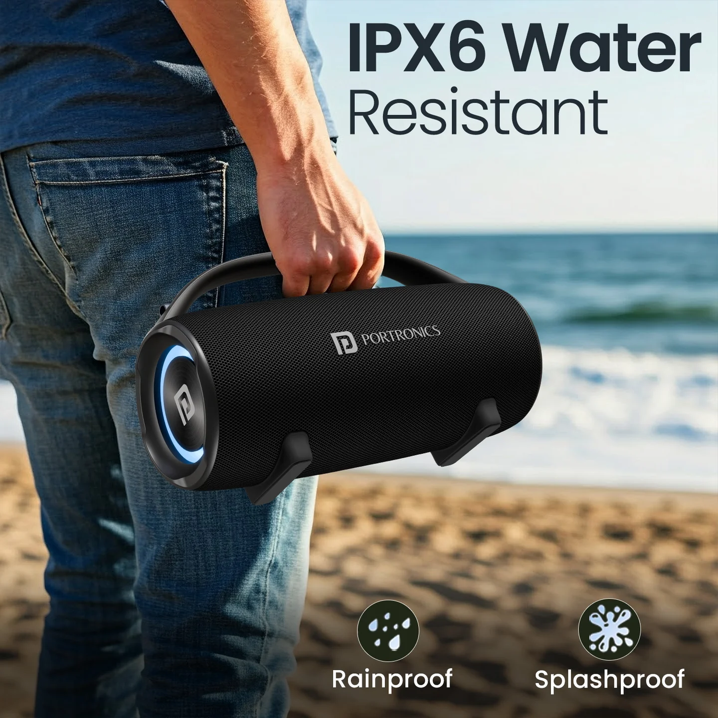 Haut-parleur portable Portronics Thunder 2.0 avec son puissant pour les fêtes