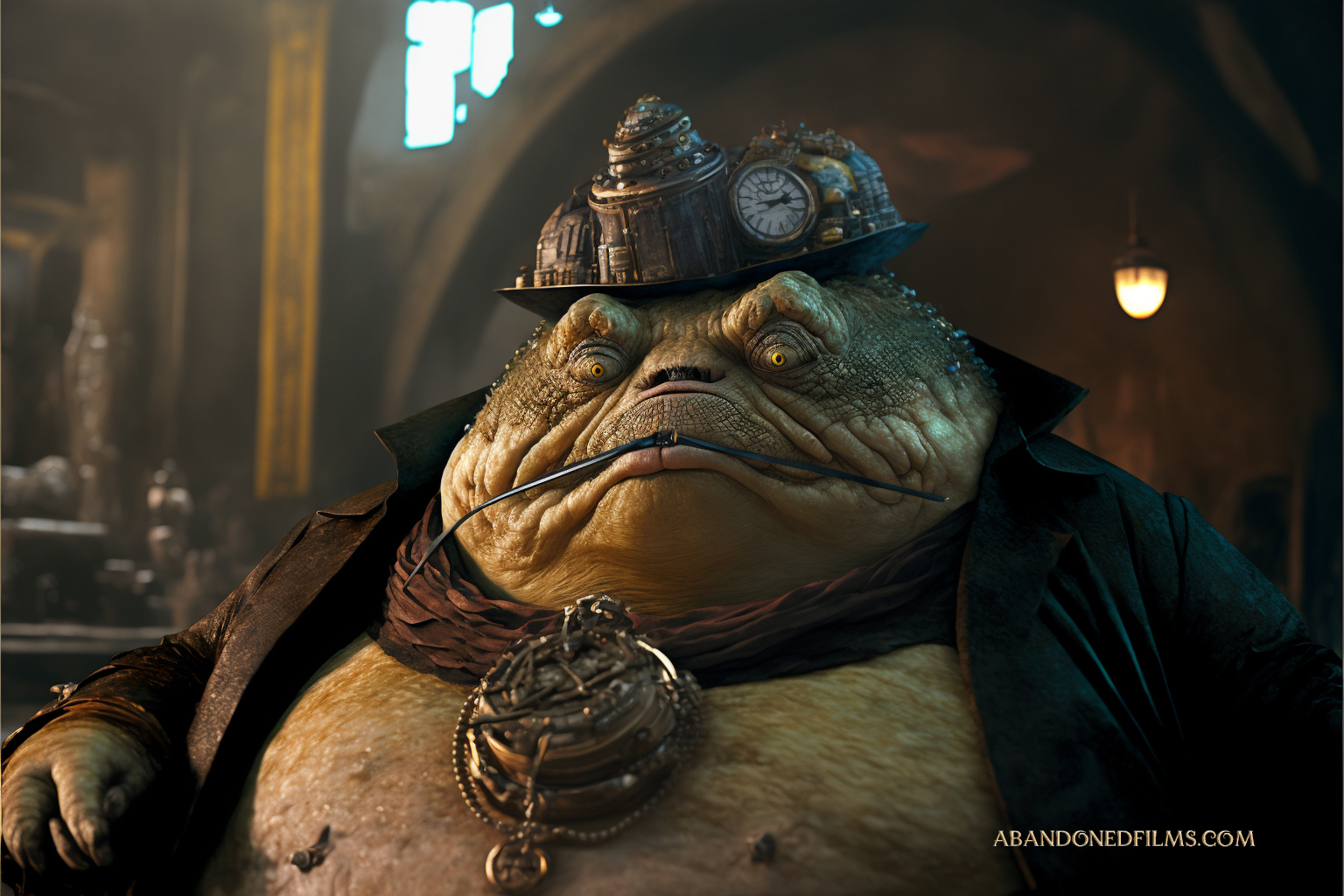 Un réseau neuronal représente des planètes et des personnages emblématiques de Star Wars dans un style steampunk-6