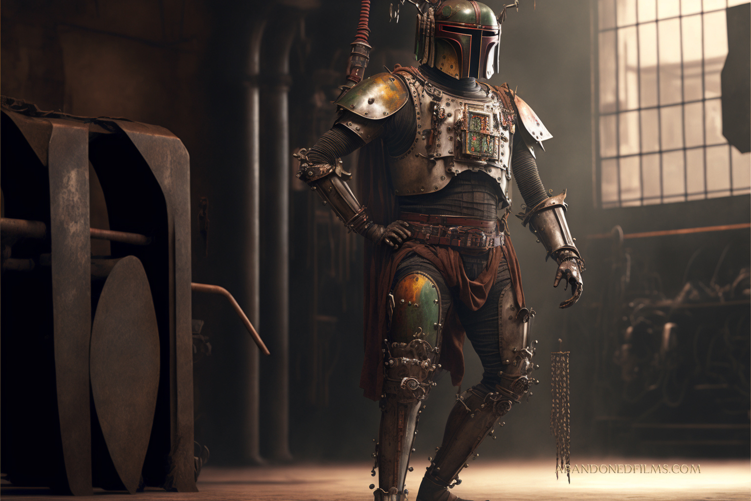 Un réseau neuronal représente des planètes et des personnages emblématiques de Star Wars dans un style steampunk-7