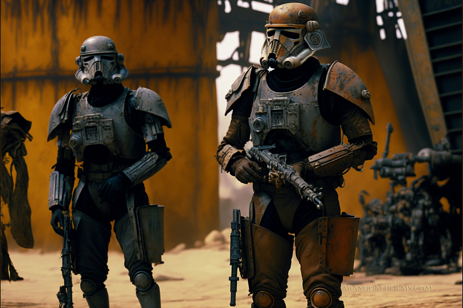 Un réseau neuronal représente des planètes et des personnages emblématiques de Star Wars dans un style steampunk-11