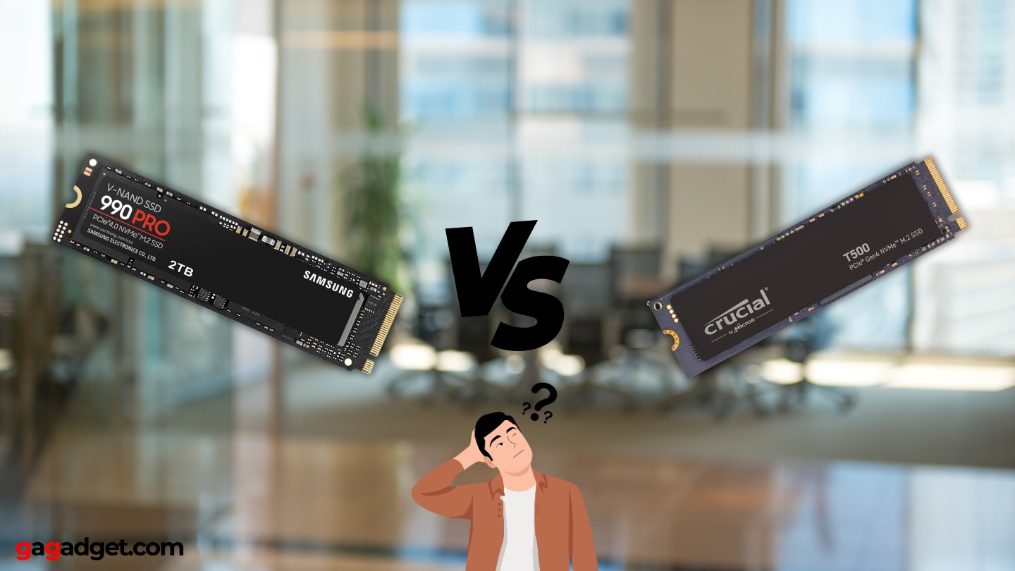 Comparaison entre le 990 Pro et le T500