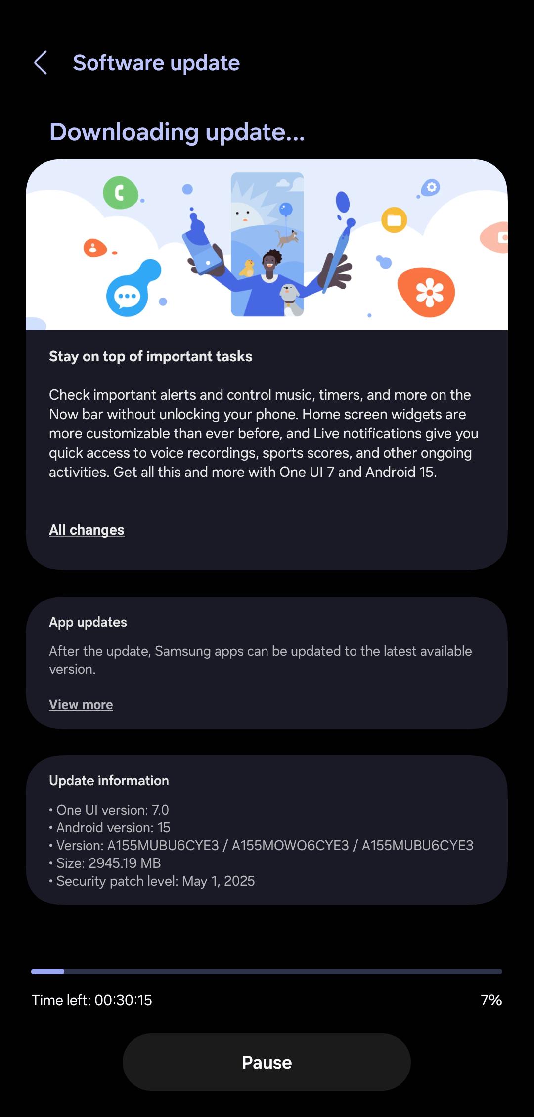 Mise à jour One UI 7 pour Galaxy A15 en Amérique du Nord Mise à jour One UI 7 pour Galaxy A15 en Amérique du Nord
