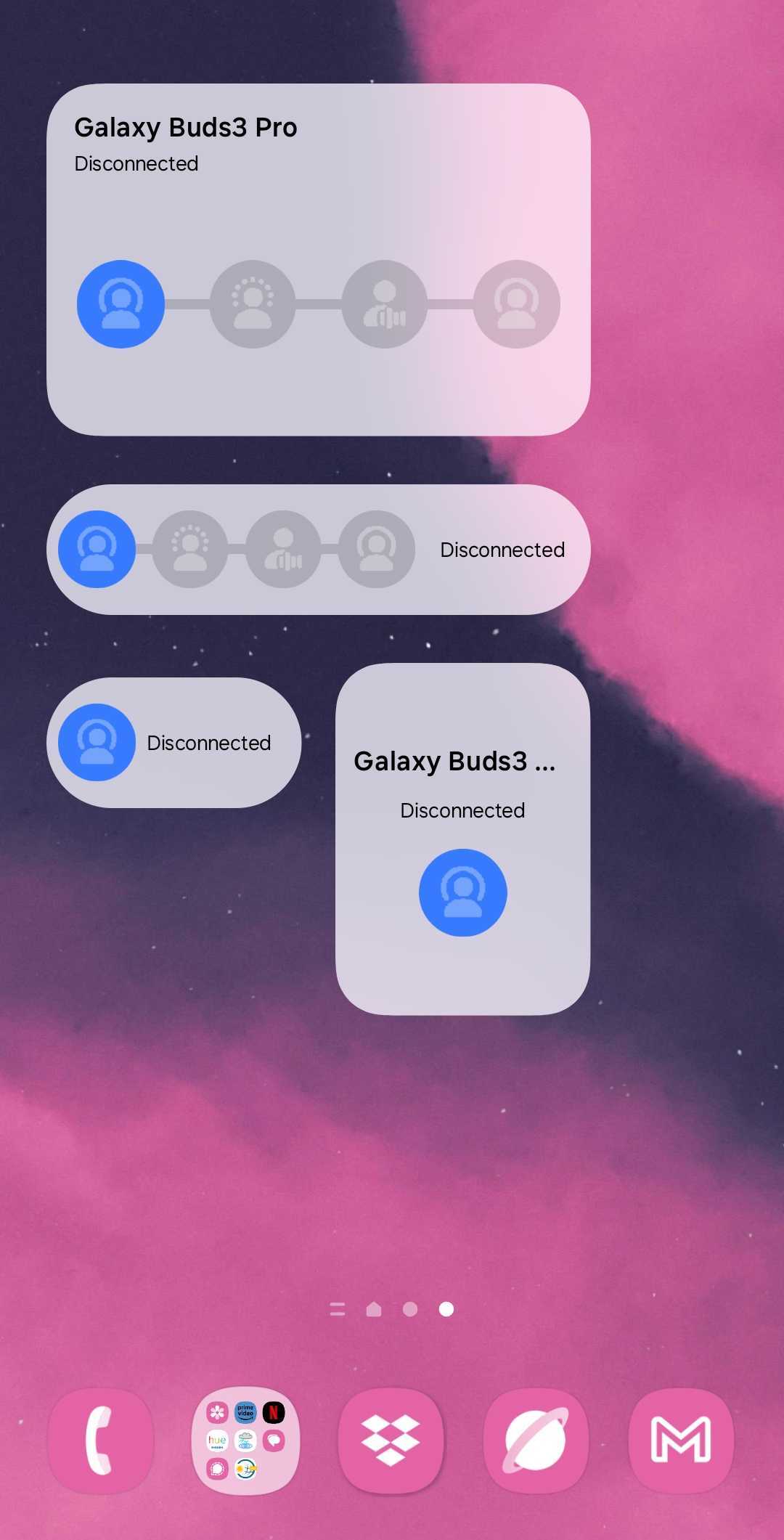 Widget Galaxy Buds 3 Pro avec fond transparent dans One UI 7.0 Widget Galaxy Buds 3 Pro avec fond transparent dans One UI 7.0