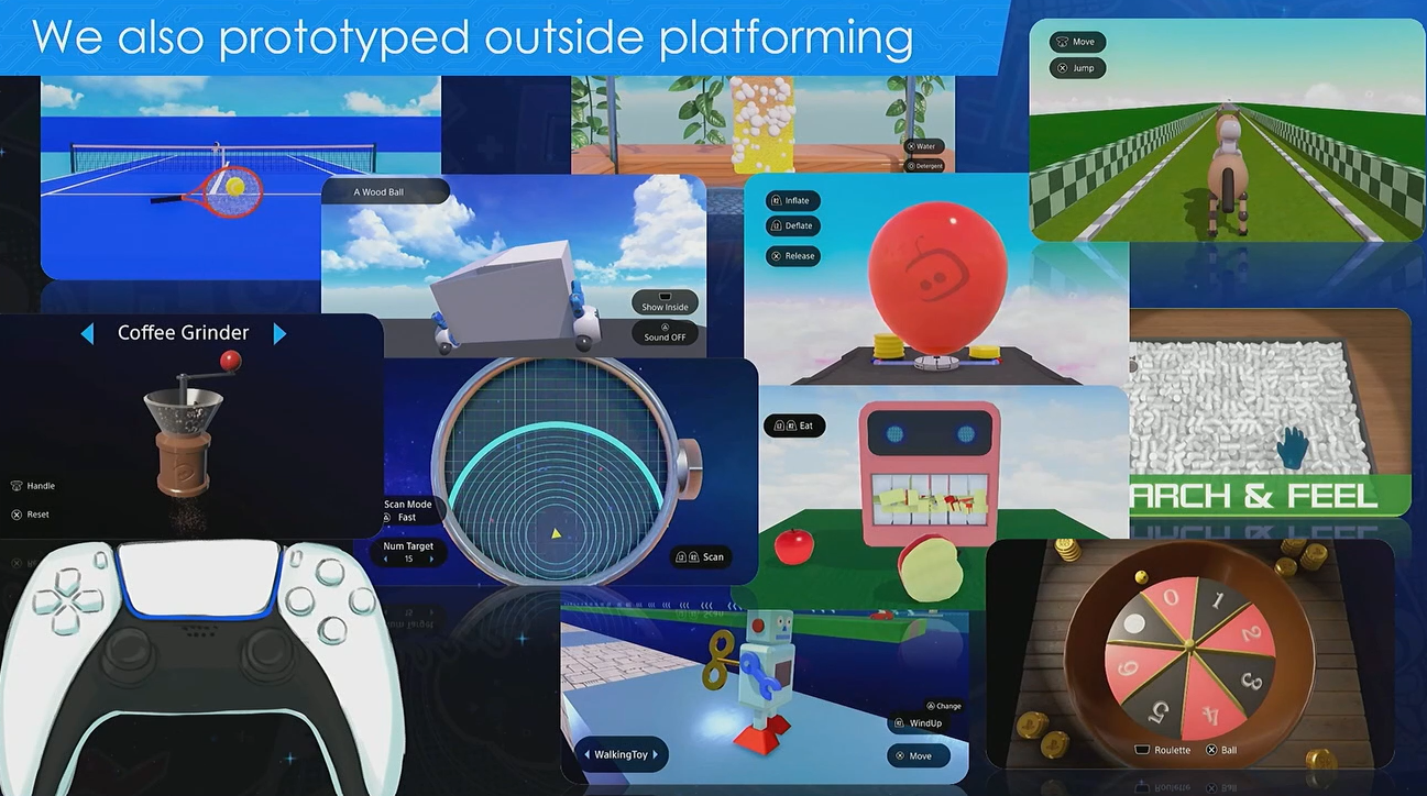 Prototypes directement liés au développement du jeu