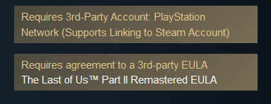 Exigence PSN. Illustration : Steam