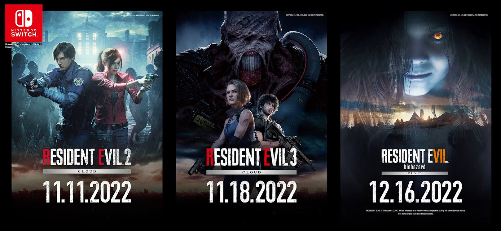 Capcom a annoncé la sortie des remakes de Resident Evil 2 et 3 sur Nintendo Switch en novembre, et Resident Evil 7 devrait être attendu le 16 décembre.-2 Capcom a annoncé la sortie des remakes de Resident Evil 2 et 3 sur Nintendo Switch en novembre, et Resident Evil 7 devrait être attendu le 16 décembre.-2