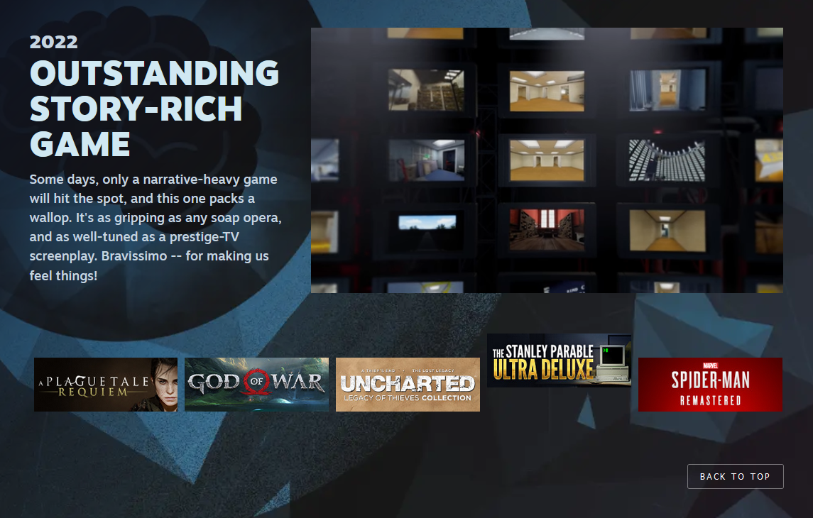 Préparez-vous à voter : Valve dévoile les cinq premières catégories et les jeux qui se disputeront le titre de meilleur jeu aux Steam Awards.-4