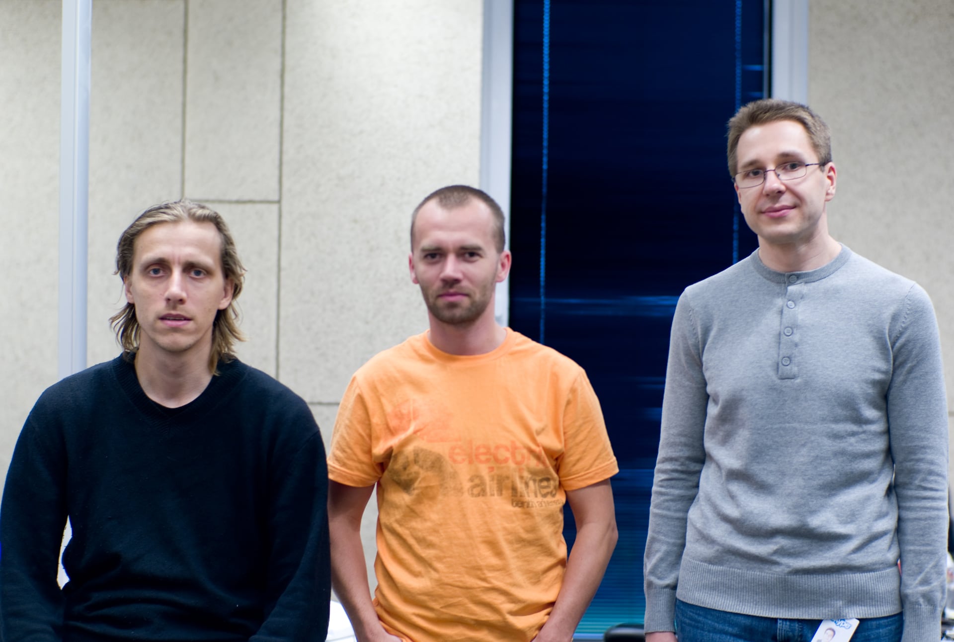 Ahti Heinla, Tiivo Annus et Priit Kasesalu en 2007. Illustration : Wikipédia