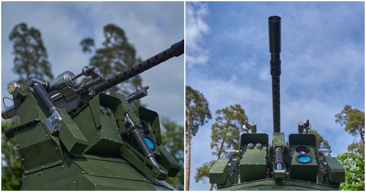 Tourelle anti-aérienne Sky Sentinel avec mitrailleuse M2 Browning