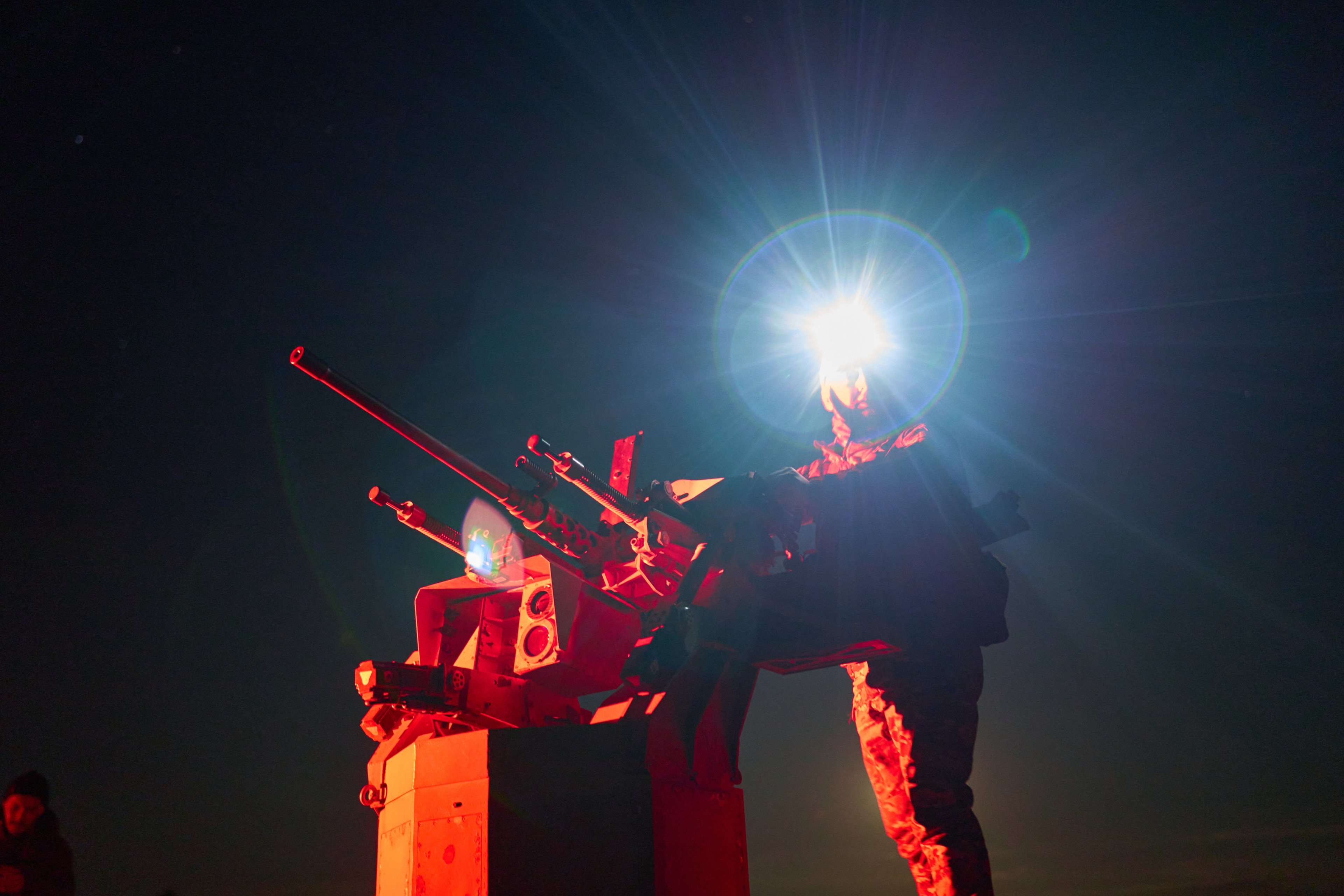 Tourelle anti-aérienne Sky Sentinel avec mitrailleuse M2 Browning