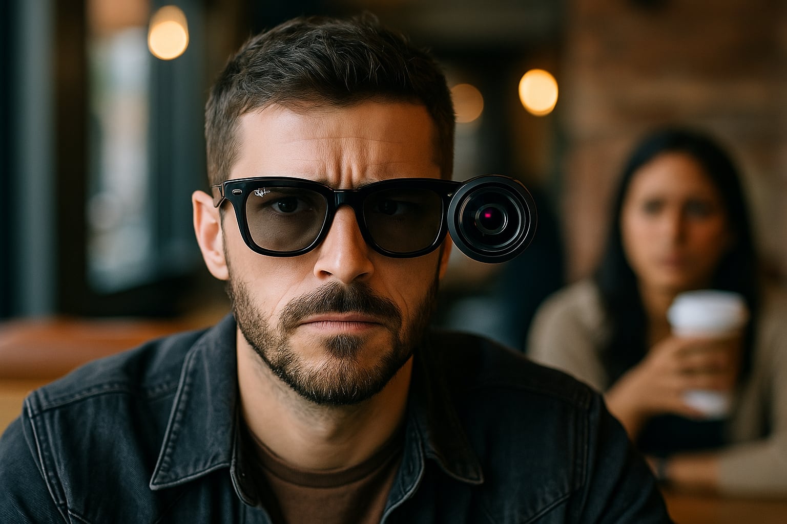 Image illustrative de lunettes intelligentes avec caméras