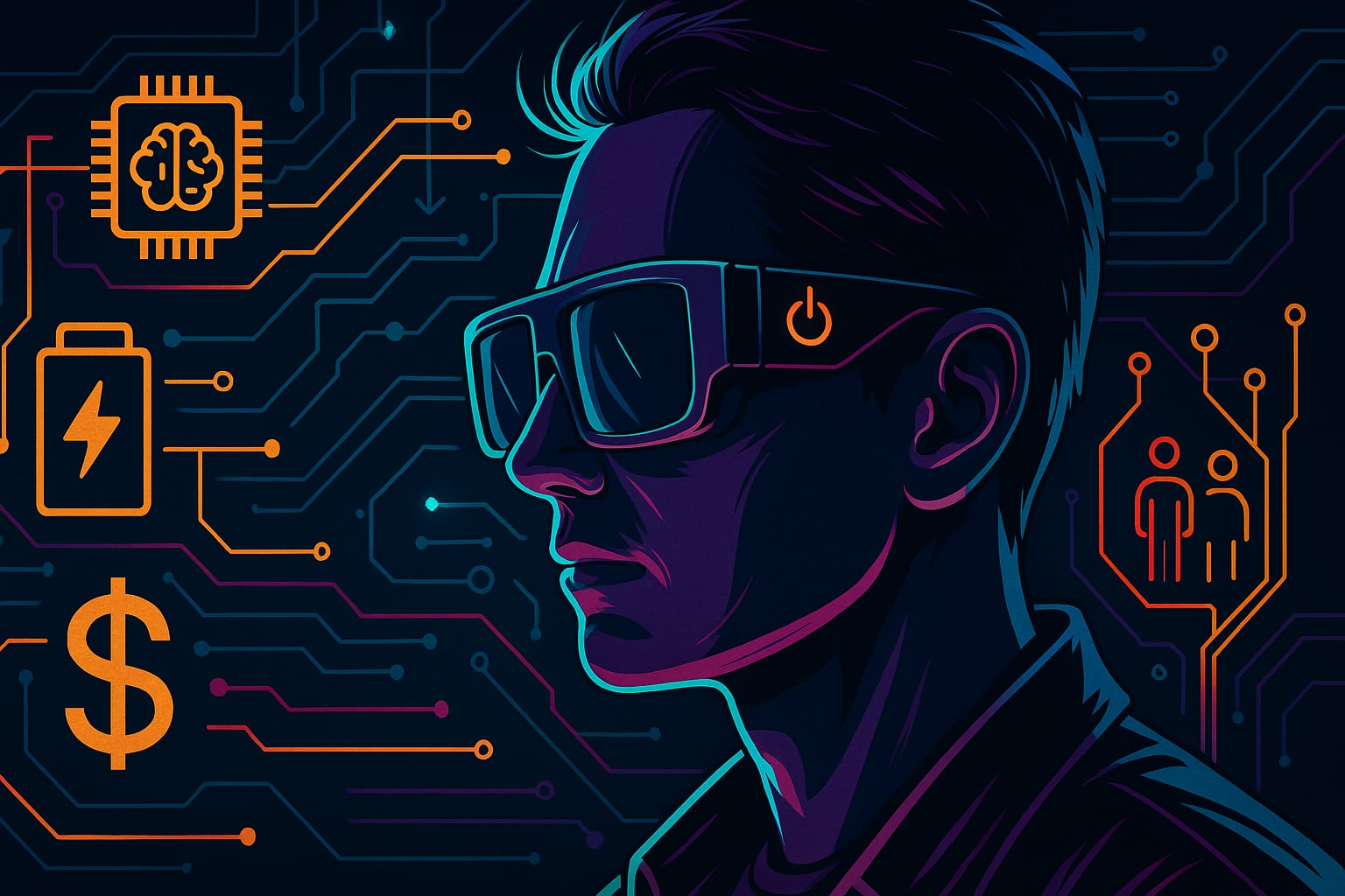 Image illustrative de lunettes intelligentes en tant qu'accessoire