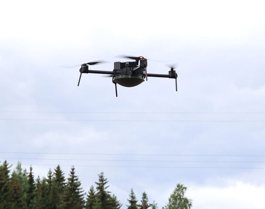 Drone Steel Eagle ER Le drone ER Steel Eagle. Illustration : Groupe Insta Oy