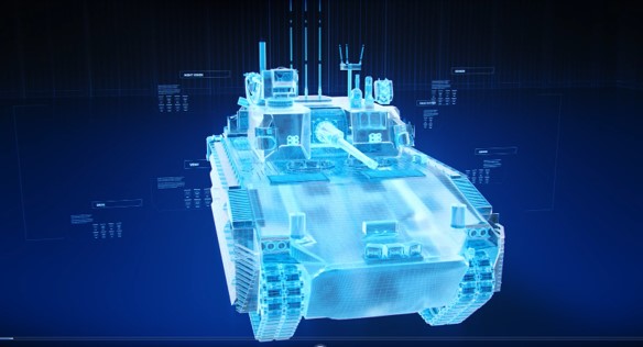 Graphiques informatiques du véhicule de combat d'infanterie XM30