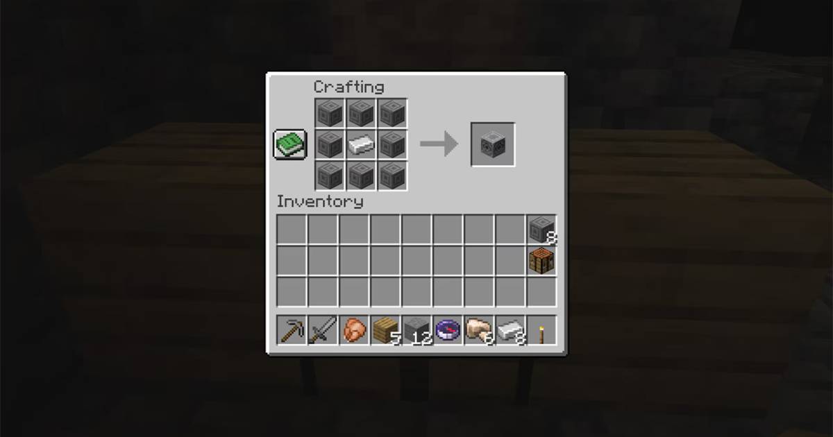 Créer des pierres dans Minecraft