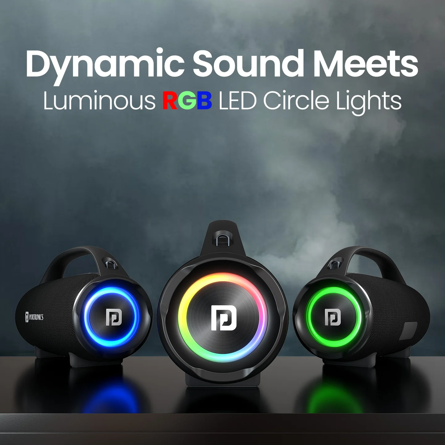 Thunder 2.0 Enceinte portable avec lumière RVB pour les fêtes