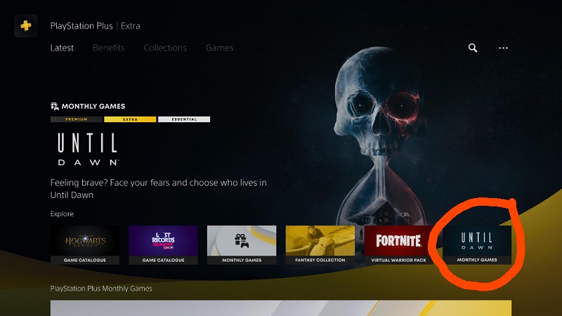 Une capture d'écran de la page PlayStation Plus Une capture d'écran de la page PlayStation Plus