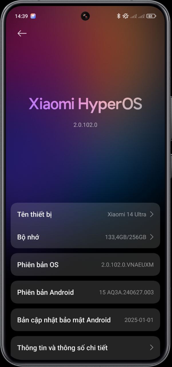 Mise à jour HyperOS 2.1. Illustration : Xiaomi Mise à jour HyperOS 2.1 sur Xiaomi 14 Ultra