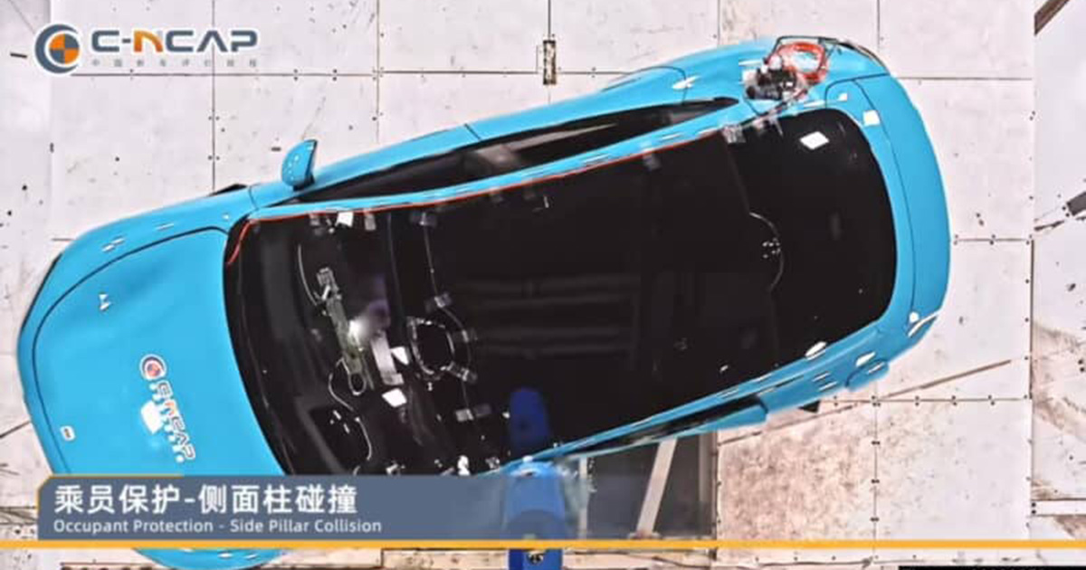 Xiaomi SU7 crash test Xiaomi SU7 crash test. Illustration : Carnewschina