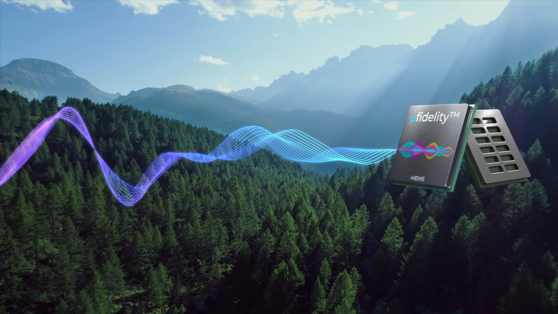 xMEMS Sycamore - le premier haut-parleur microdialectrique au monde à gamme complète, entièrement en silicium, d'une épaisseur de 1 mm